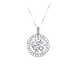 Year of the Dragon Chinese Zodiac Medallion Necklace
