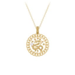 Year of the Dragon Chinese Zodiac Medallion Necklace