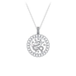Year of the Dragon Chinese Zodiac Medallion Necklace