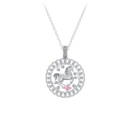 Year of the Horse Chinese Zodiac Medallion Necklace
