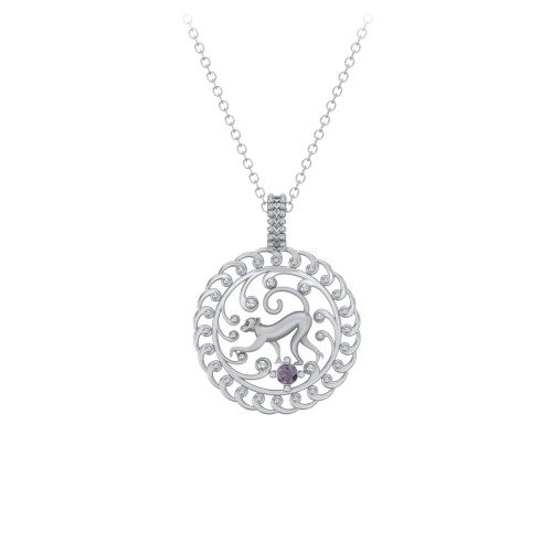 Year of the Monkey Chinese Zodiac Medallion Necklace