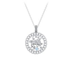 Year of the Ox Chinese Zodiac Medallion Necklace