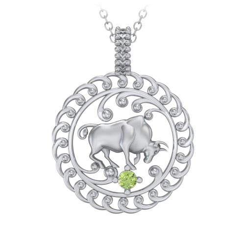 Year of the Ox Chinese Zodiac Medallion Necklace