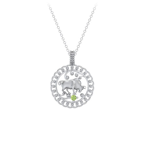 Year of the Ox Chinese Zodiac Medallion Necklace