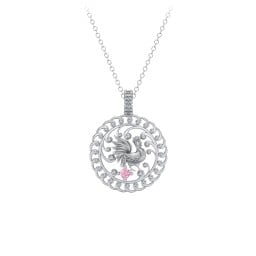 Year of the Rooster Chinese Zodiac Medallion Necklace