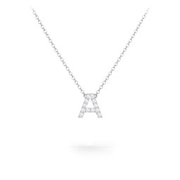 Pavé A Initial Necklace