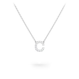 Pavé C Initial Necklace