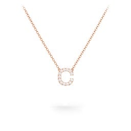 Pavé C Initial Necklace