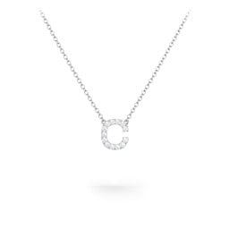 Pavé C Initial Necklace