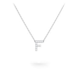 Pavé F Initial Necklace