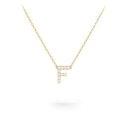 Pavé F Initial Necklace