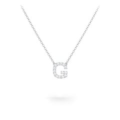 Pavé G Initial Necklace