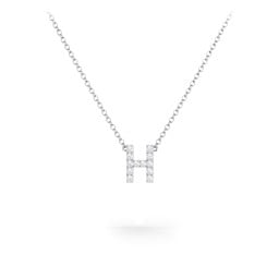 Pavé H Initial Necklace