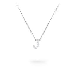 Pavé J Initial Necklace