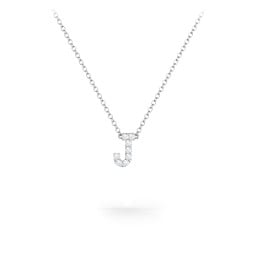 Pavé J Initial Necklace