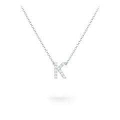Pavé K Initial Necklace