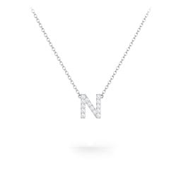 Pavé N Initial Necklace