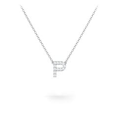 Pavé P Initial Necklace