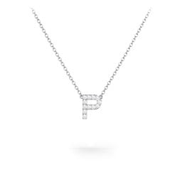 Pavé P Initial Necklace