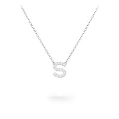 Pavé S Initial Necklace