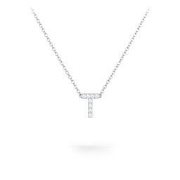 Pavé T Initial Necklace
