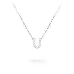 Pavé U Initial Necklace