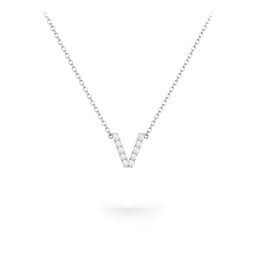 Pavé V Initial Necklace