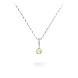 Bezel Set Birthstone Necklace