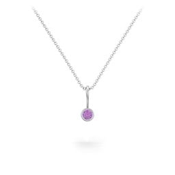 Bezel Set Birthstone Necklace
