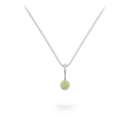 Bezel Set Birthstone Necklace