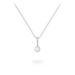 Bezel Set Birthstone Necklace