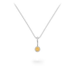 Bezel Set Birthstone Necklace