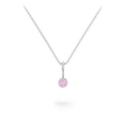 Bezel Set Birthstone Necklace