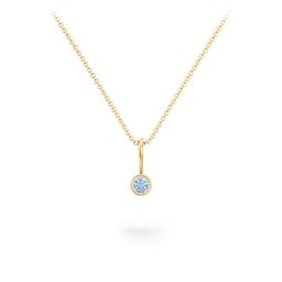 Bezel Set Birthstone Necklace