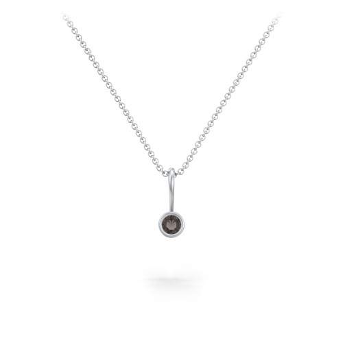 Bezel Set Birthstone Necklace
