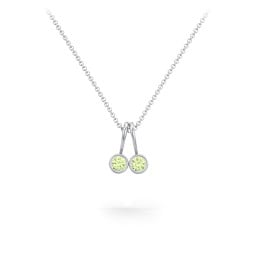 Multi Bezel Set Birthstone Necklace - 2 Stone