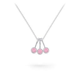 Multi Bezel Set Birthstone Necklace - 3 Stone