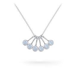 Multi Bezel Set Birthstone Necklace - 6 Stone