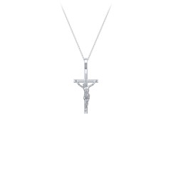 Women's Small Crucifix Necklace – Sterling Silver