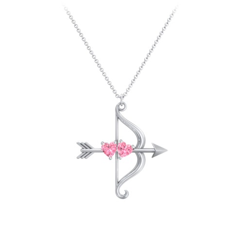 Cupid's Arrow Necklace – Sterling Silver with Pink Tourmaline