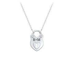 Engravable Love Lock Necklace