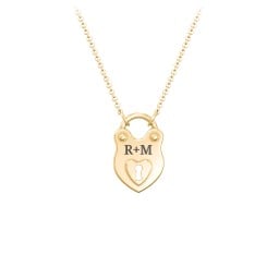 Engravable Love Lock Necklace