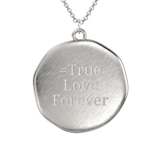 Engravable Heart Wax Seal Medallion Necklace