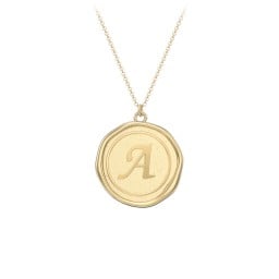 Initial Medallion Necklace - A