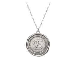 Initial Medallion Necklace - E