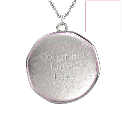 Initial Medallion Necklace - I – Sterling Silver