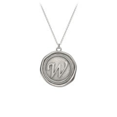 Initial Medallion Necklace - W