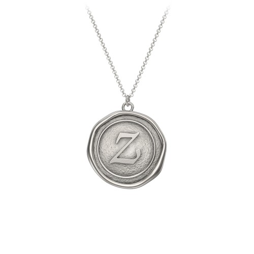 Initial Medallion Necklace - Z