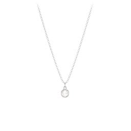 Bezel Set Multi-Birthstone Drop Necklace