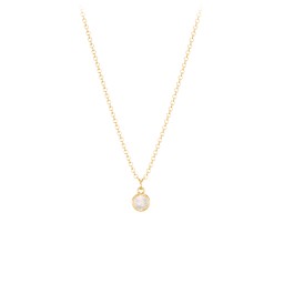 Bezel Set Multi-Birthstone Drop Necklace